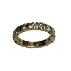 Bague Alliance en or jaune et diamants - Castafiore