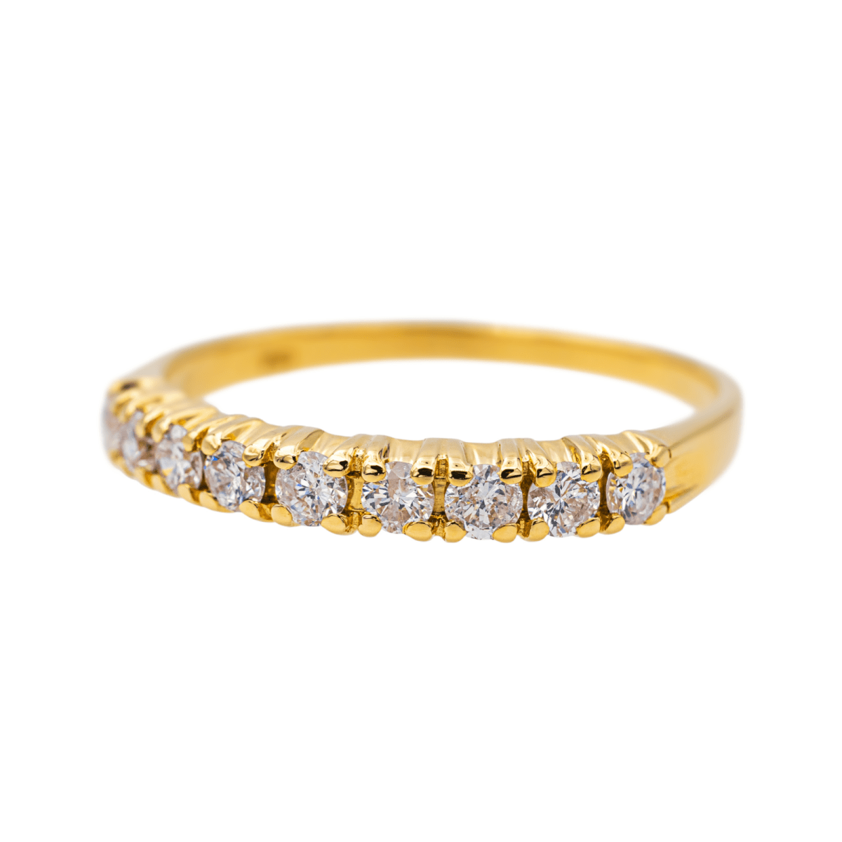 Bague Alliance en or jaune et diamants - Castafiore