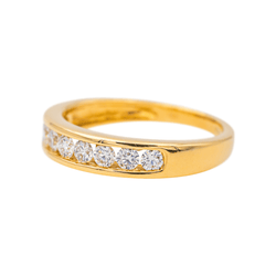 Bague Alliance en or jaune et diamants - Castafiore