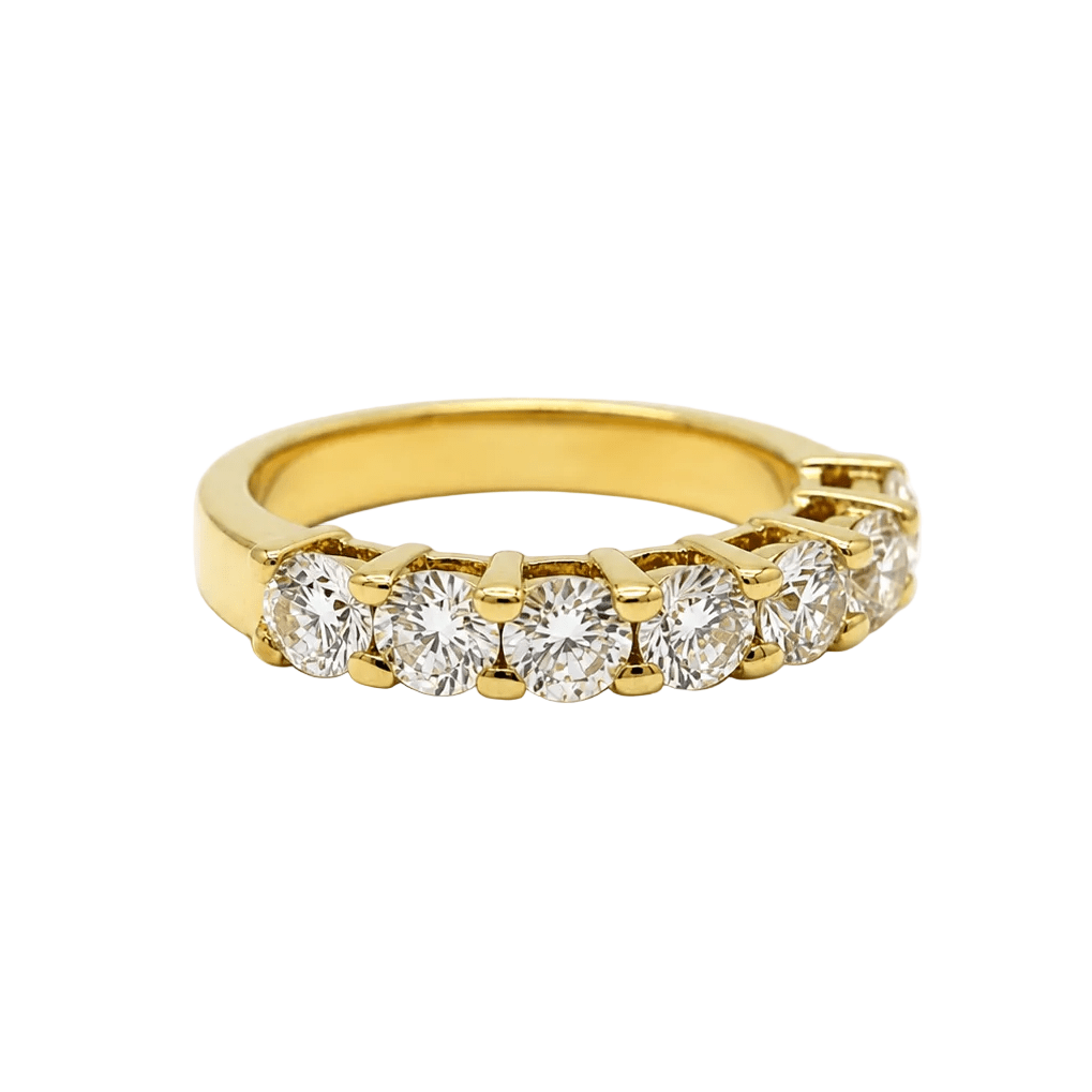 Bague Alliance en or jaune et diamants - Castafiore