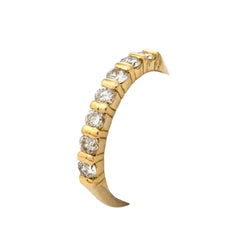 Bague Alliance en or jaune et diamants - Castafiore
