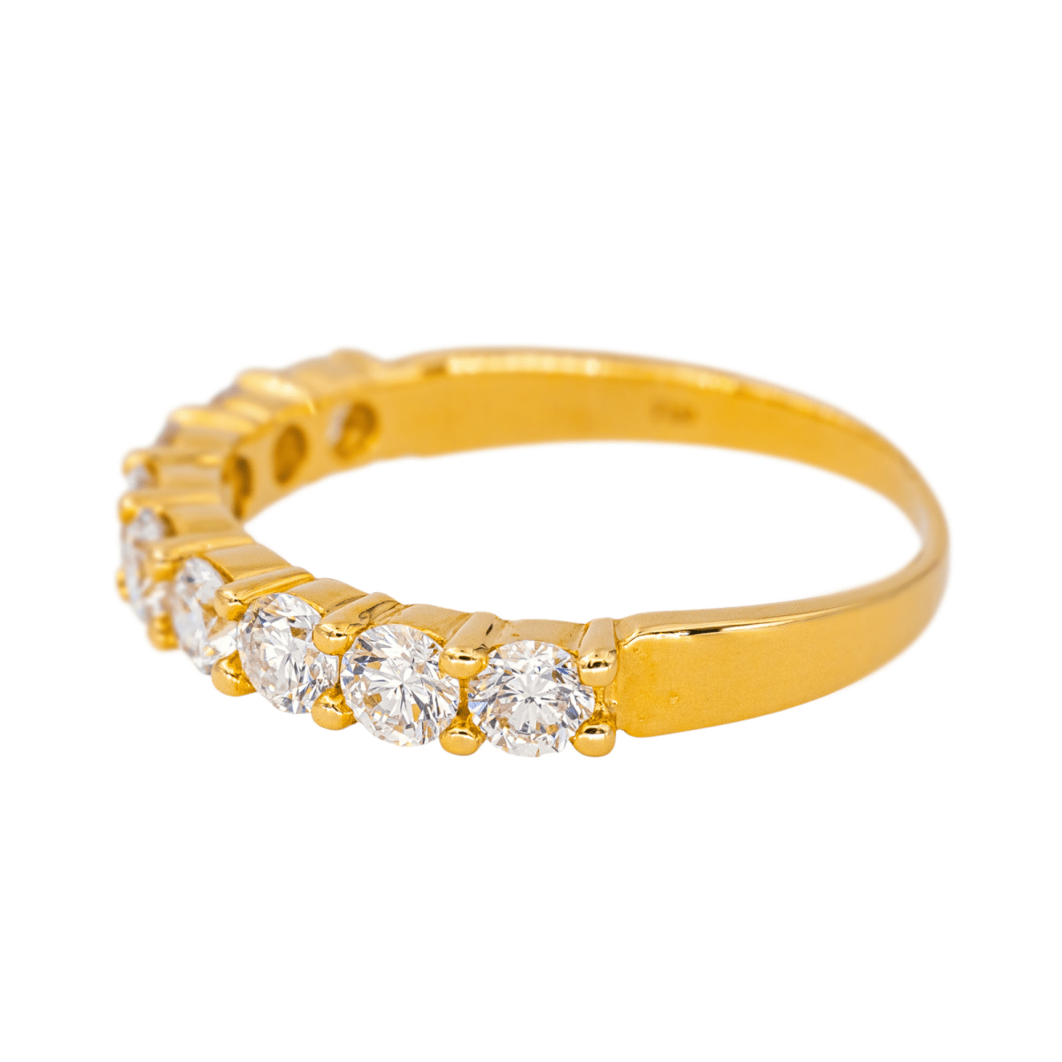 Bague Alliance en or jaune et diamants - Castafiore