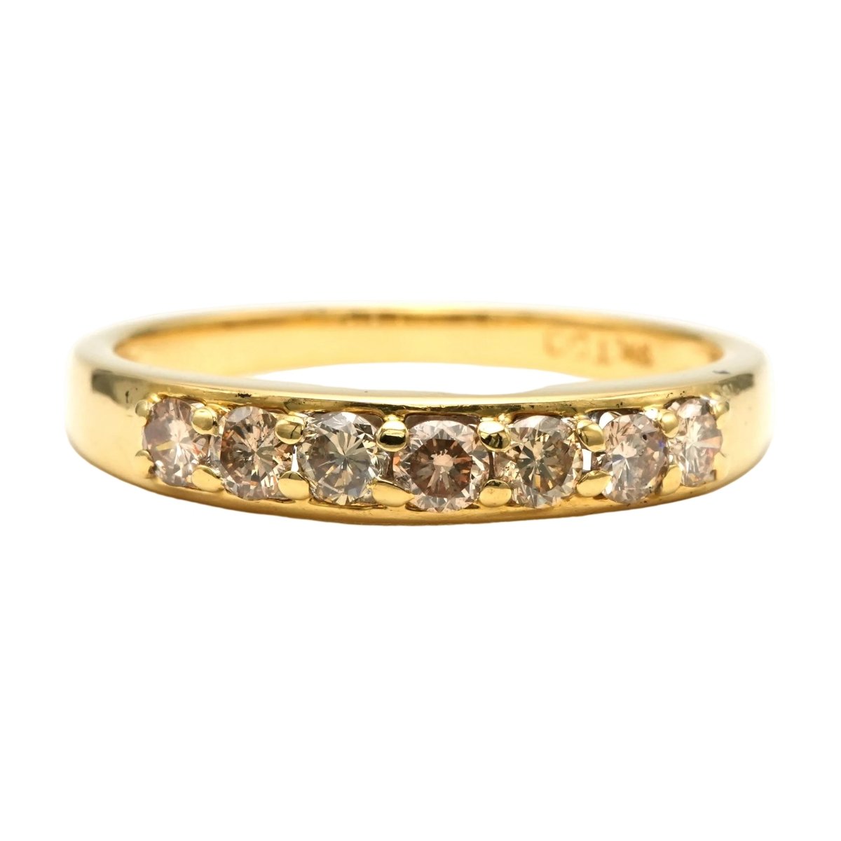 Bague Alliance en or jaune et diamants - Castafiore