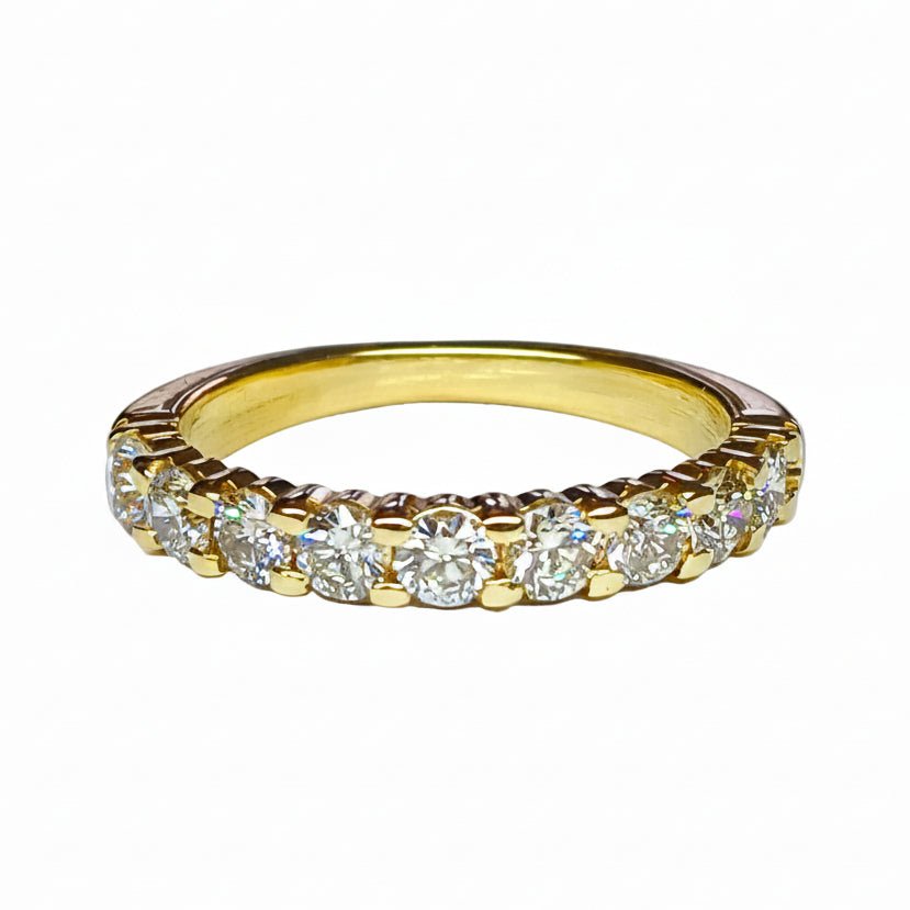 Bague Alliance en or jaune et diamants - Castafiore