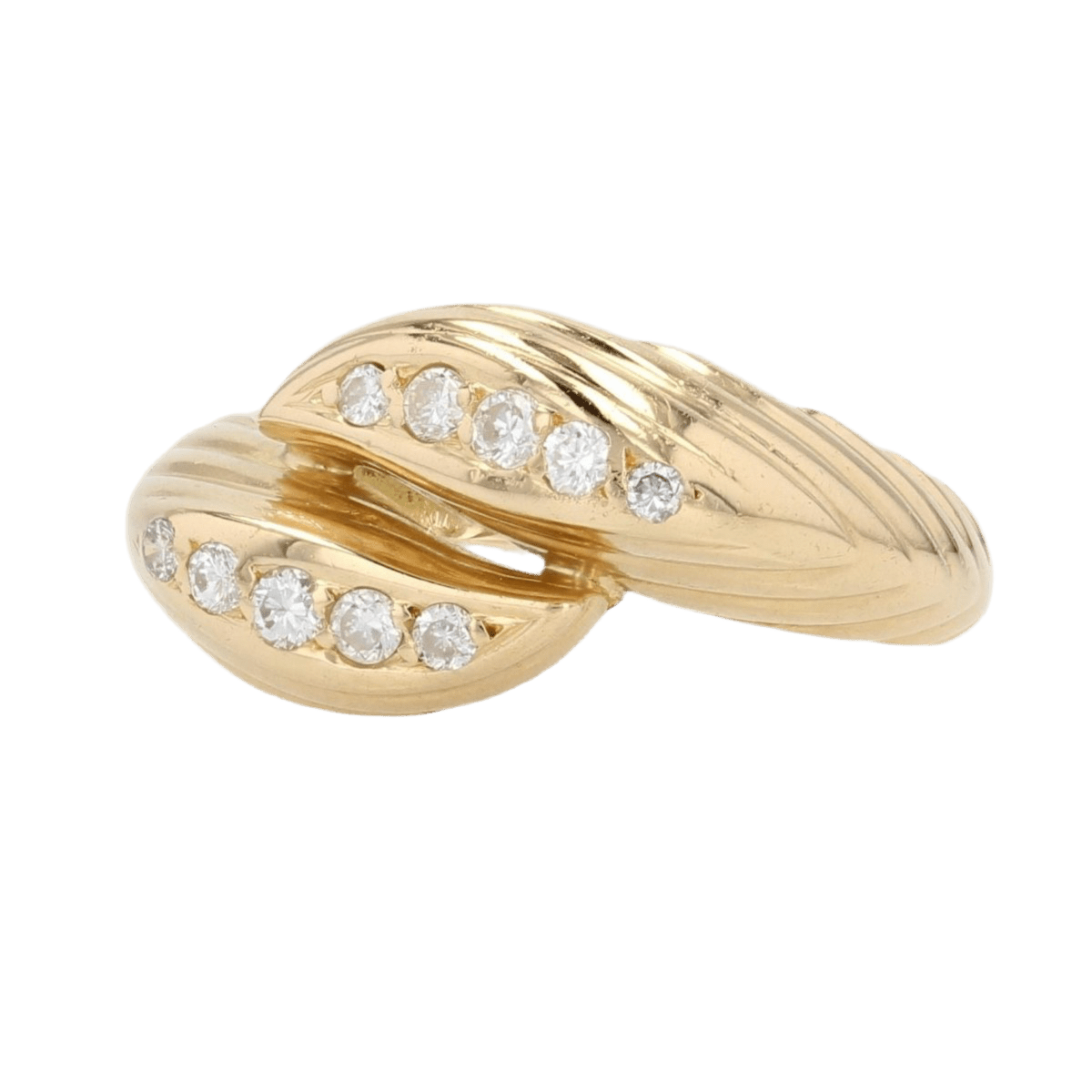 Bague Alliance en or jaune et diamants - Castafiore