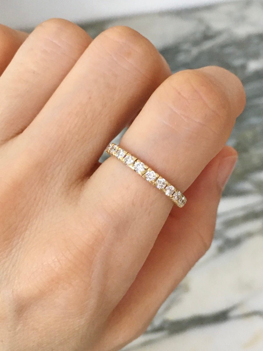 Bague Alliance en or jaune et diamants - Castafiore