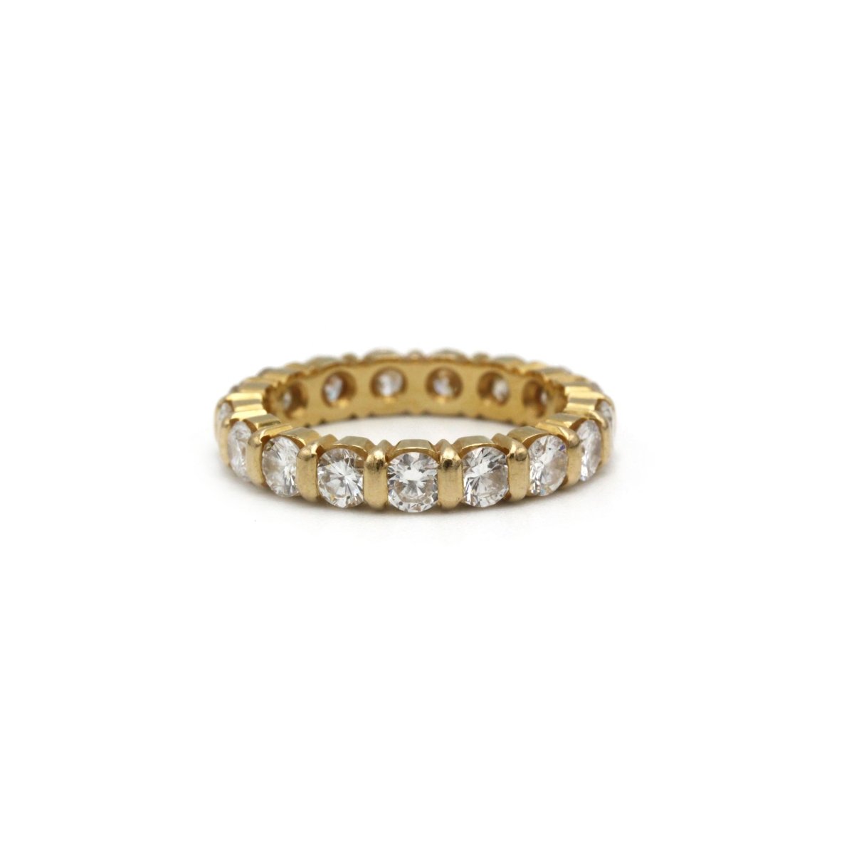Bague Alliance en or jaune et diamants - Castafiore