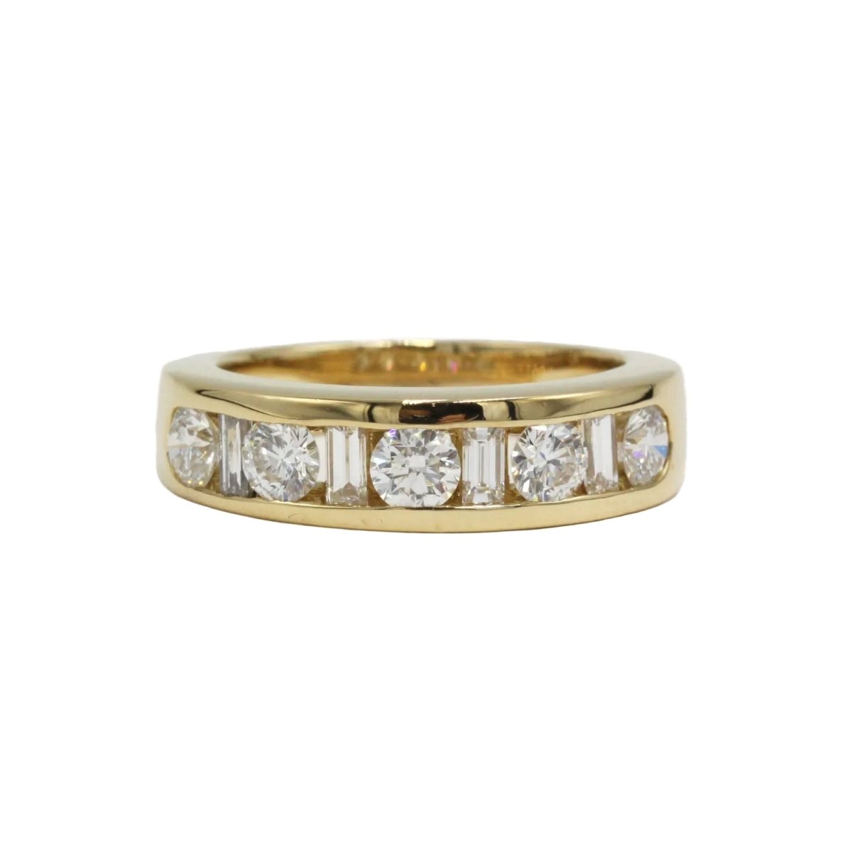 Bague Alliance en or jaune et diamants - Castafiore