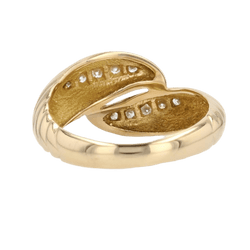 Bague Alliance en or jaune et diamants - Castafiore