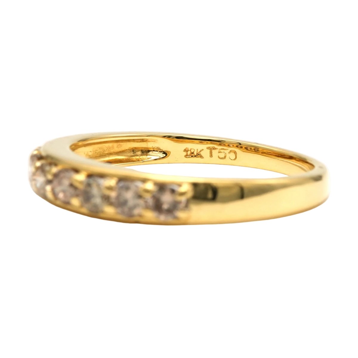 Bague Alliance en or jaune et diamants - Castafiore