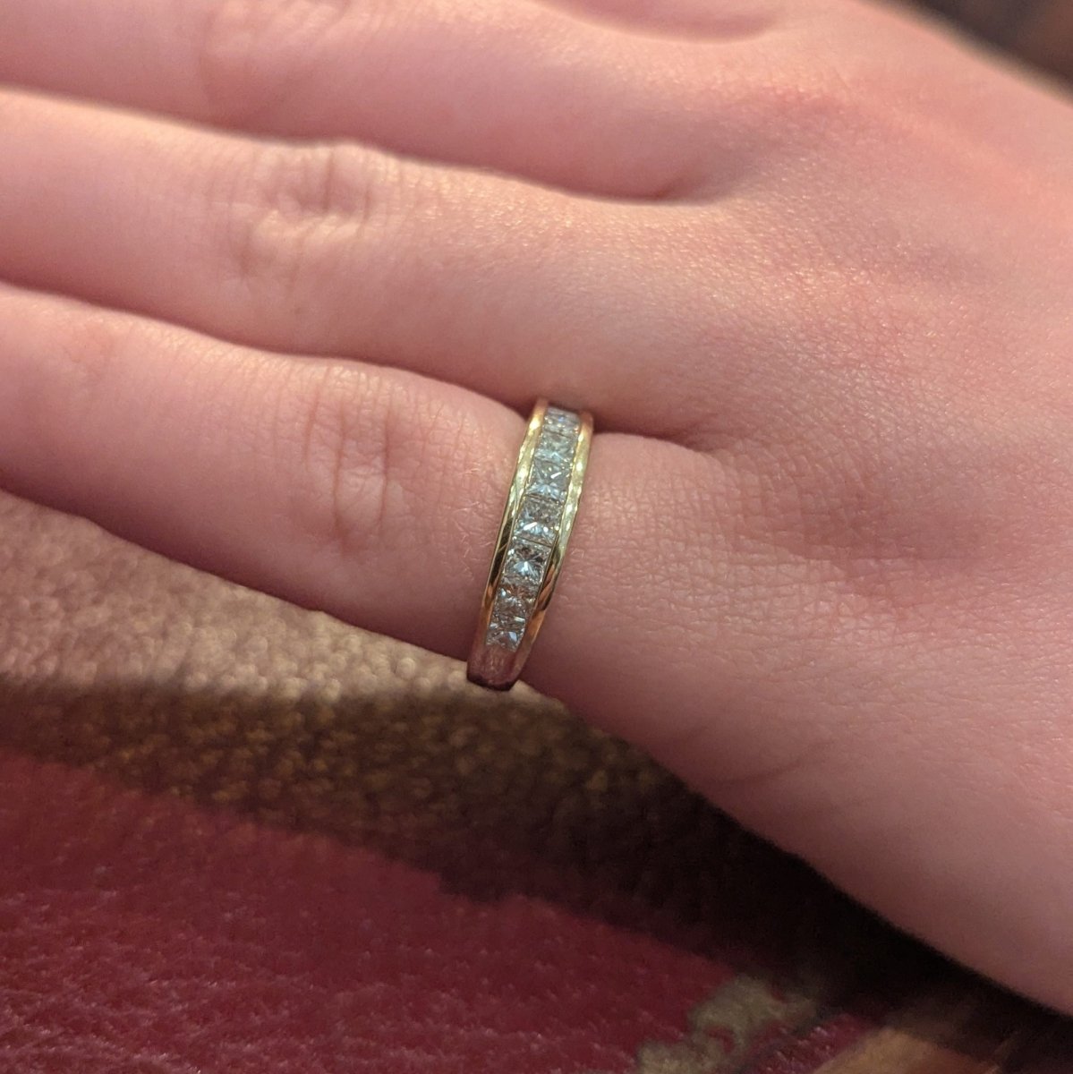 Bague Alliance en or jaune et diamants - Castafiore