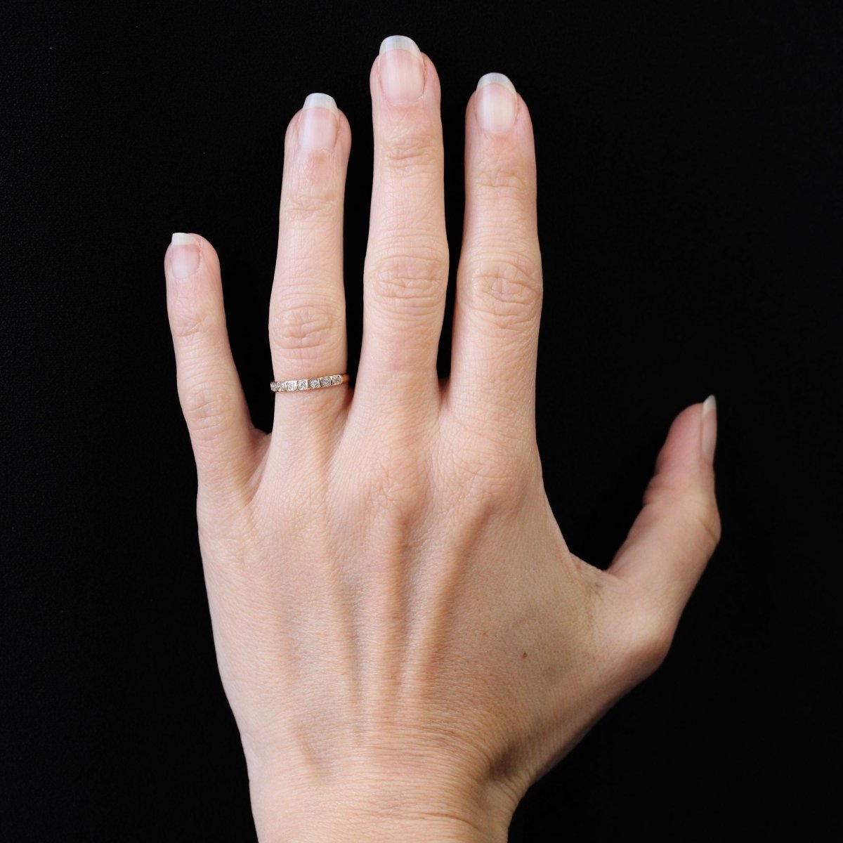 Bague Alliance en or jaune et diamants - Castafiore