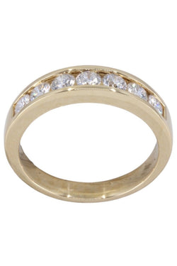 Bague Alliance en or jaune et diamants - Castafiore