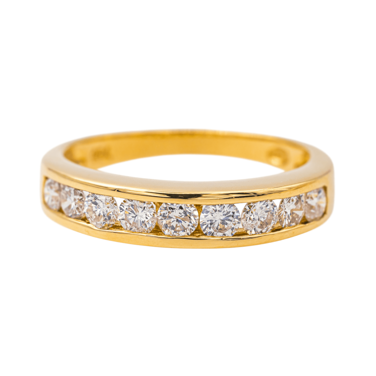 Bague Alliance en or jaune et diamants - Castafiore
