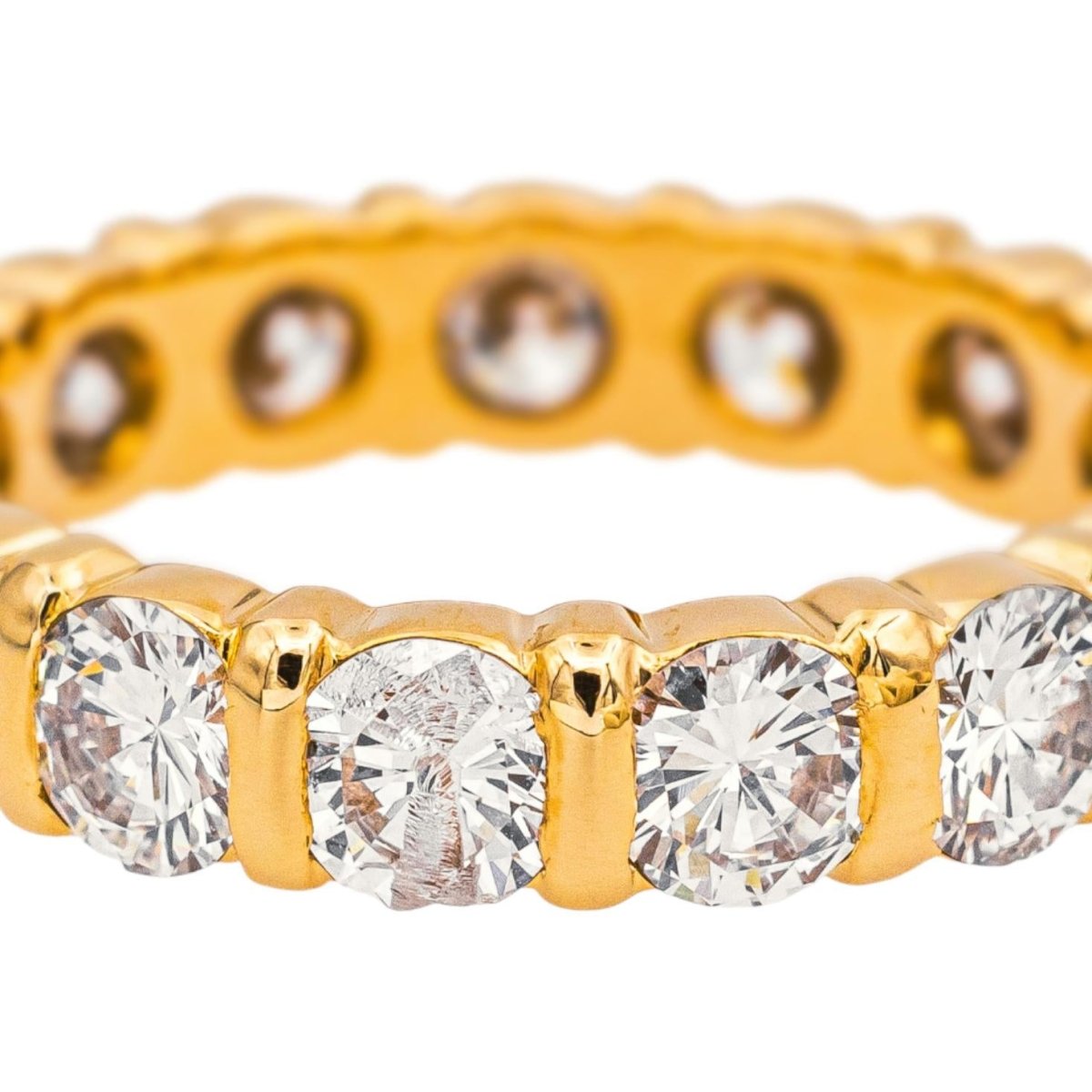 Bague Alliance en or jaune et diamants - Castafiore