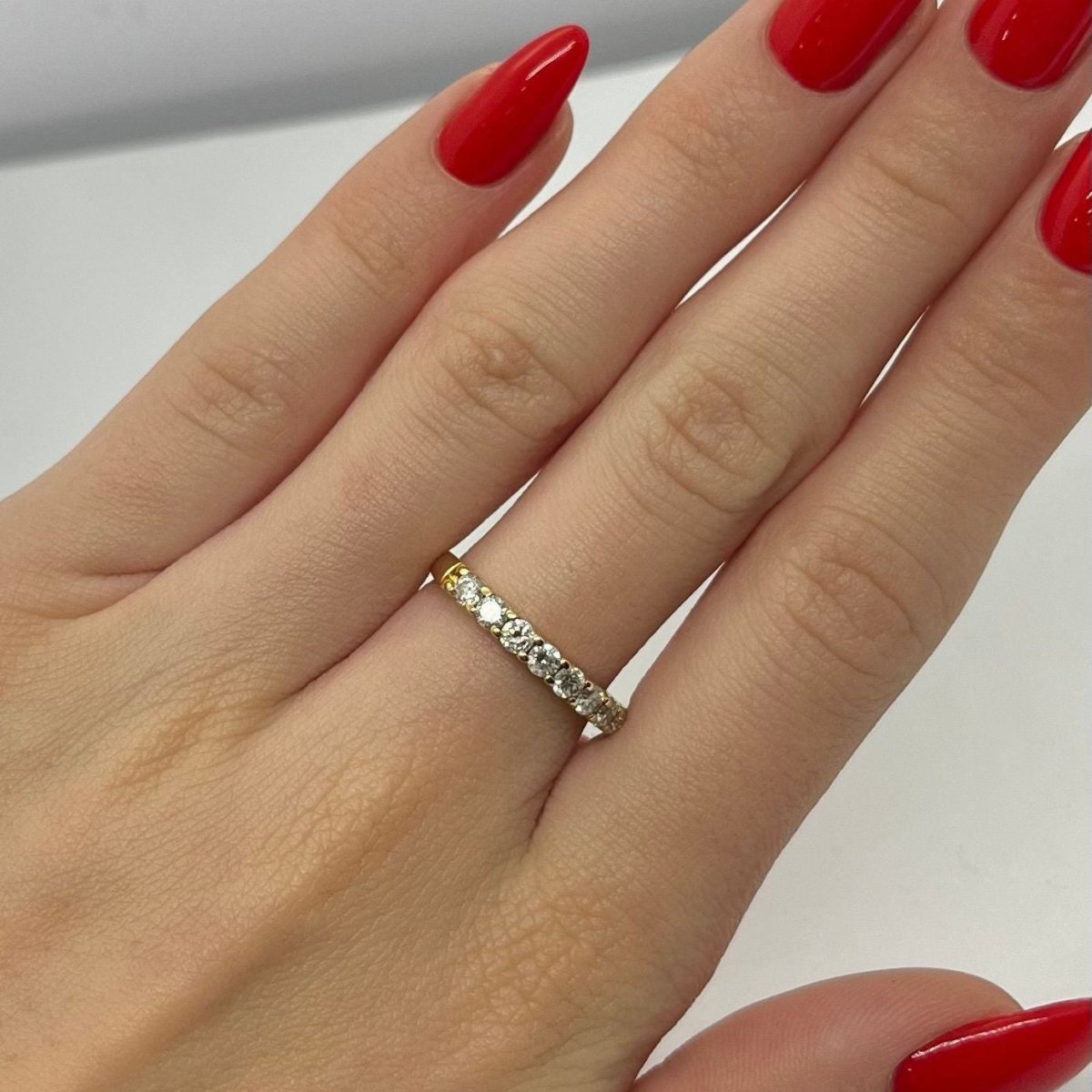 Bague Alliance en or jaune et diamants - Castafiore