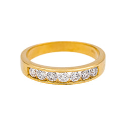 Bague Alliance en or jaune et diamants - Castafiore