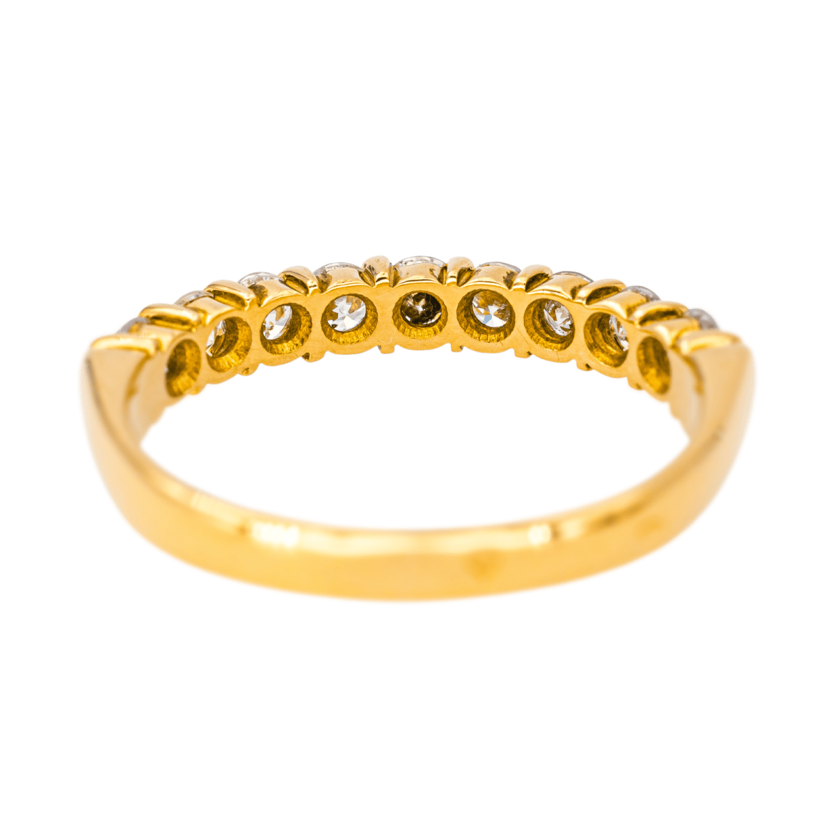 Bague Alliance en or jaune et diamants - Castafiore