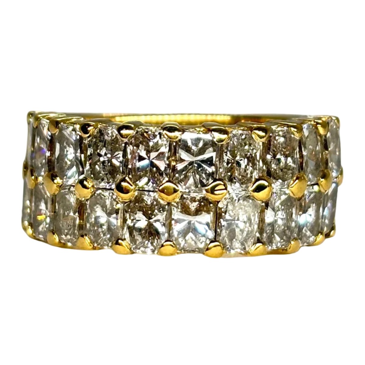 Bague Alliance en or jaune et diamants - Castafiore