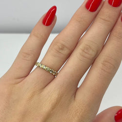 Bague Alliance en or jaune et diamants - Castafiore