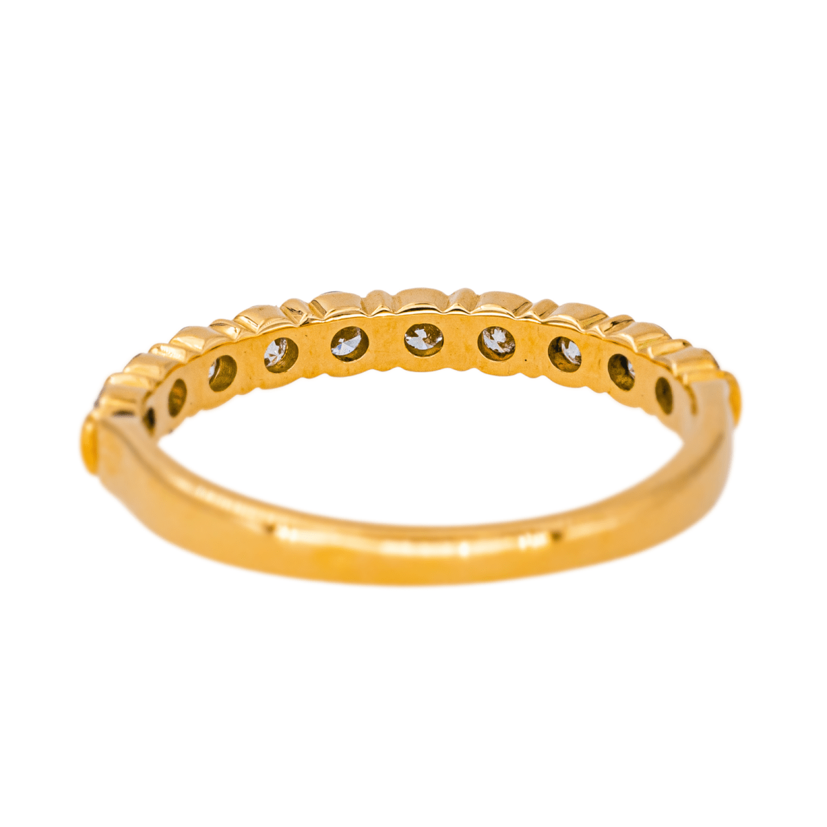 Bague Alliance en or jaune et diamants - Castafiore