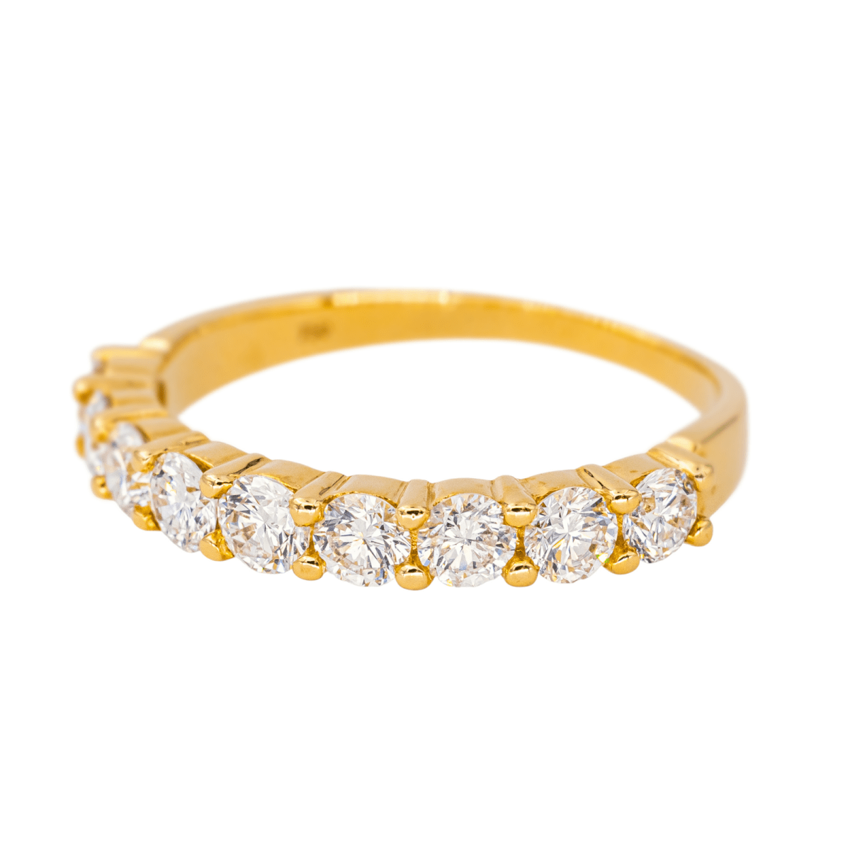 Bague Alliance en or jaune et diamants - Castafiore