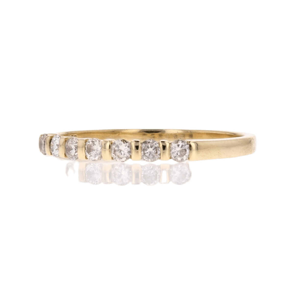 Bague Alliance en or jaune et diamants - Castafiore