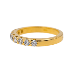 Bague Alliance en or jaune et diamants - Castafiore
