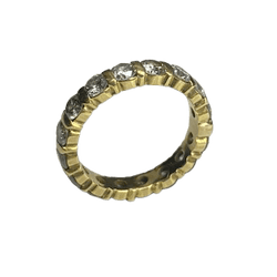 Bague Alliance en or jaune et diamants - Castafiore