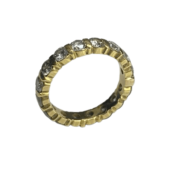 Bague Alliance en or jaune et diamants - Castafiore