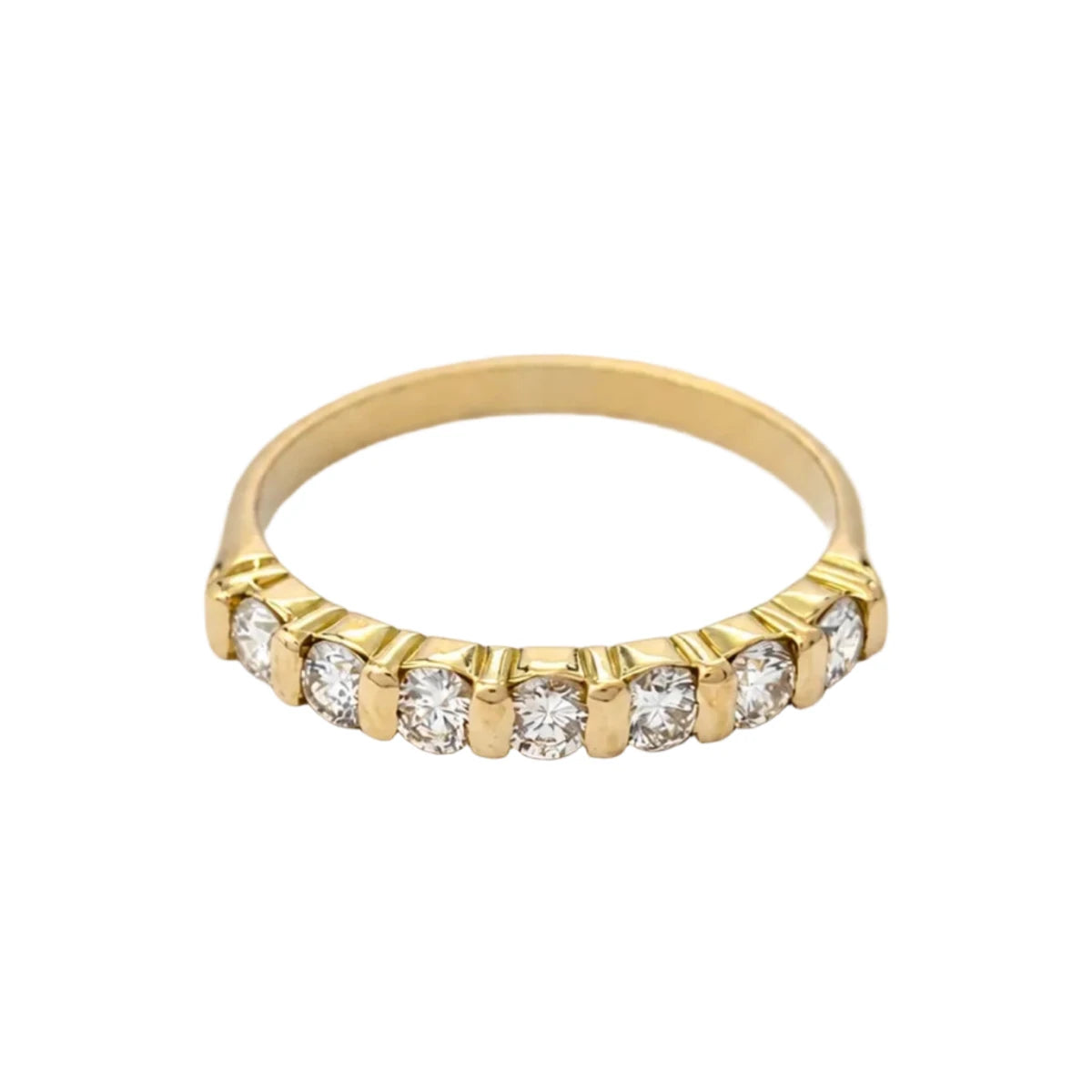 Bague Alliance en or jaune et diamants - Castafiore