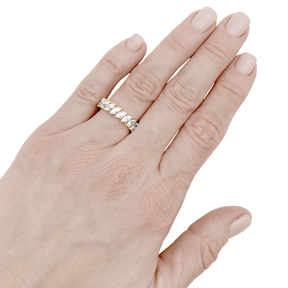 Bague Alliance en or jaune et diamants - Castafiore