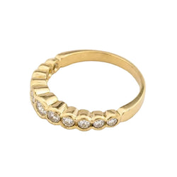 Bague Alliance en or jaune et diamants - Castafiore