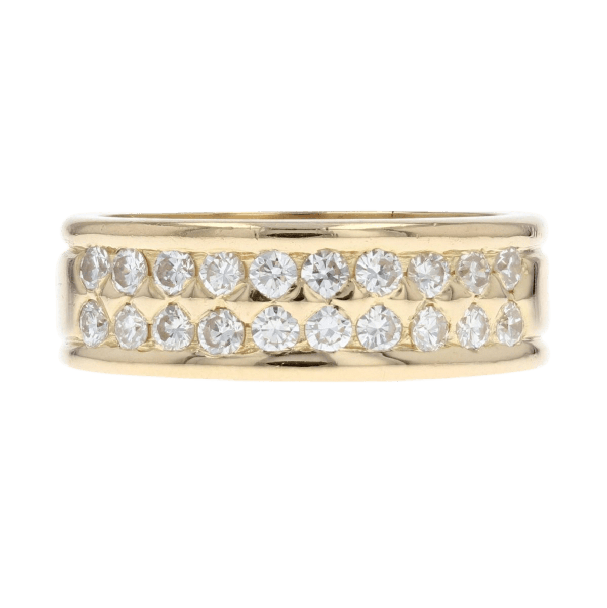 Bague Alliance en or jaune et diamants - Castafiore