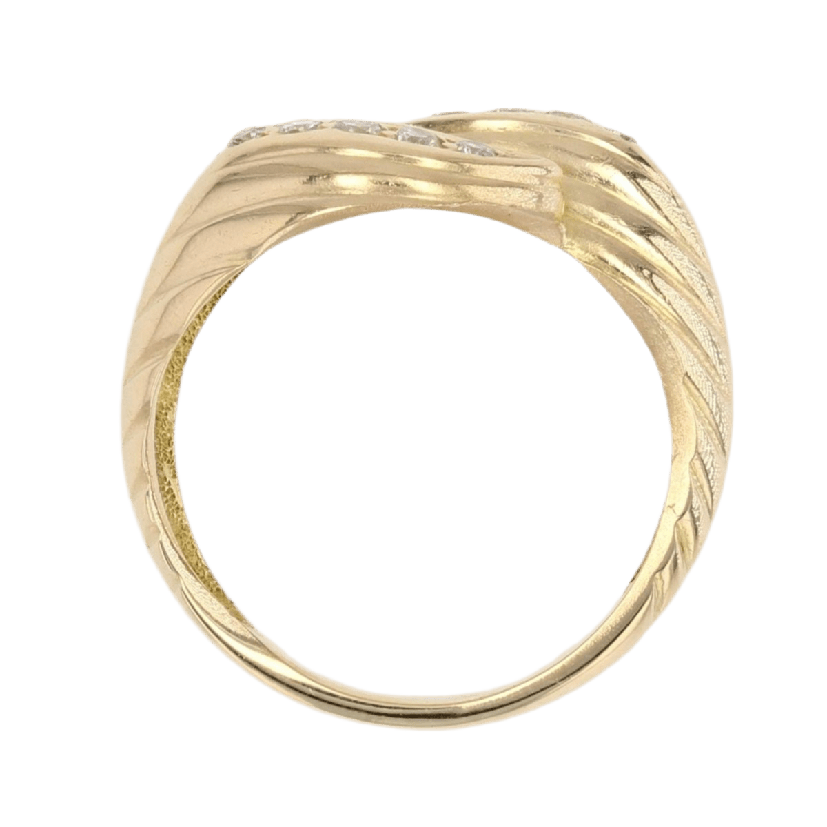 Bague Alliance en or jaune et diamants - Castafiore