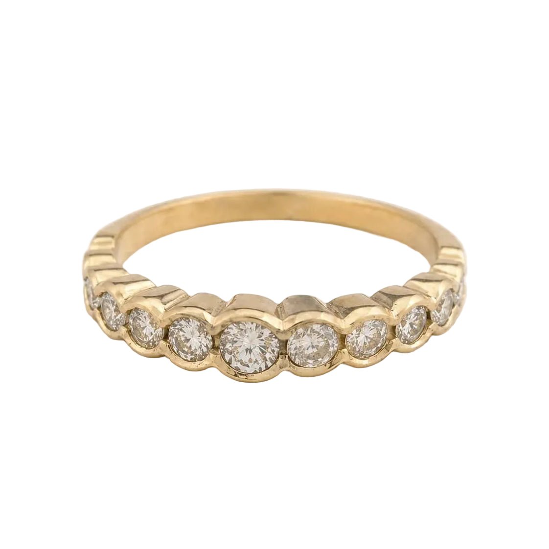 Bague Alliance en or jaune et diamants - Castafiore