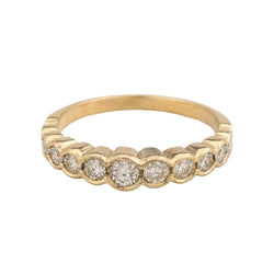 Bague Alliance en or jaune et diamants - Castafiore