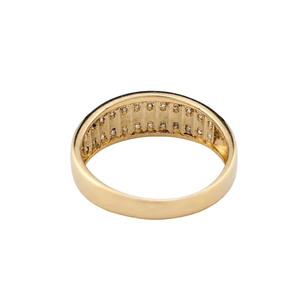 Bague Alliance en or jaune et diamants - Castafiore