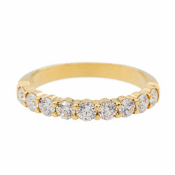 Bague Alliance en or jaune et diamants - Castafiore