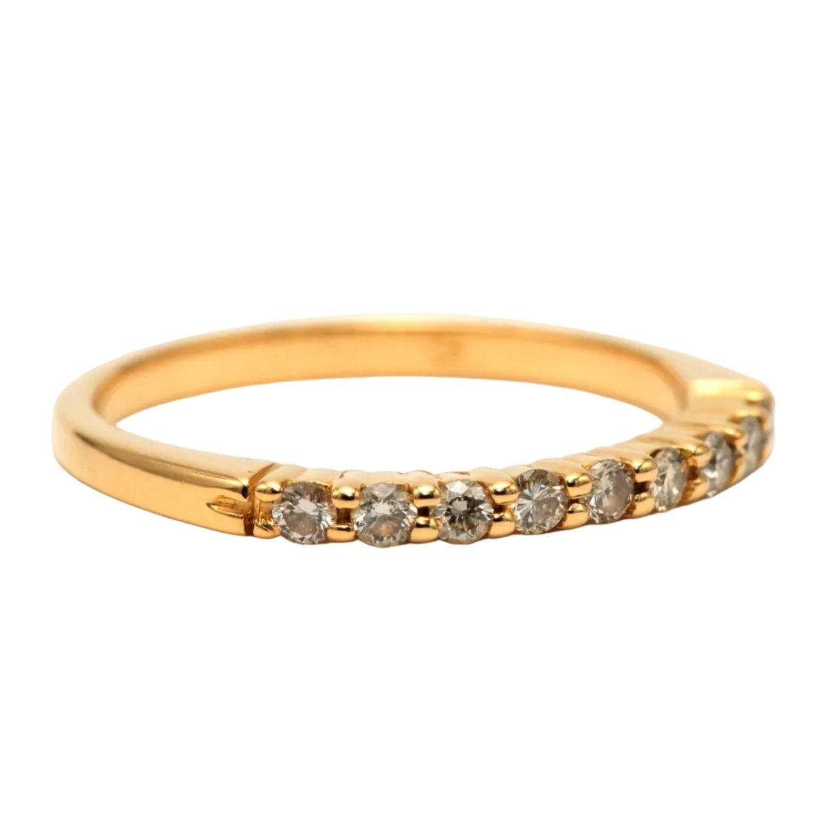 Bague Alliance en or jaune et diamants - Castafiore