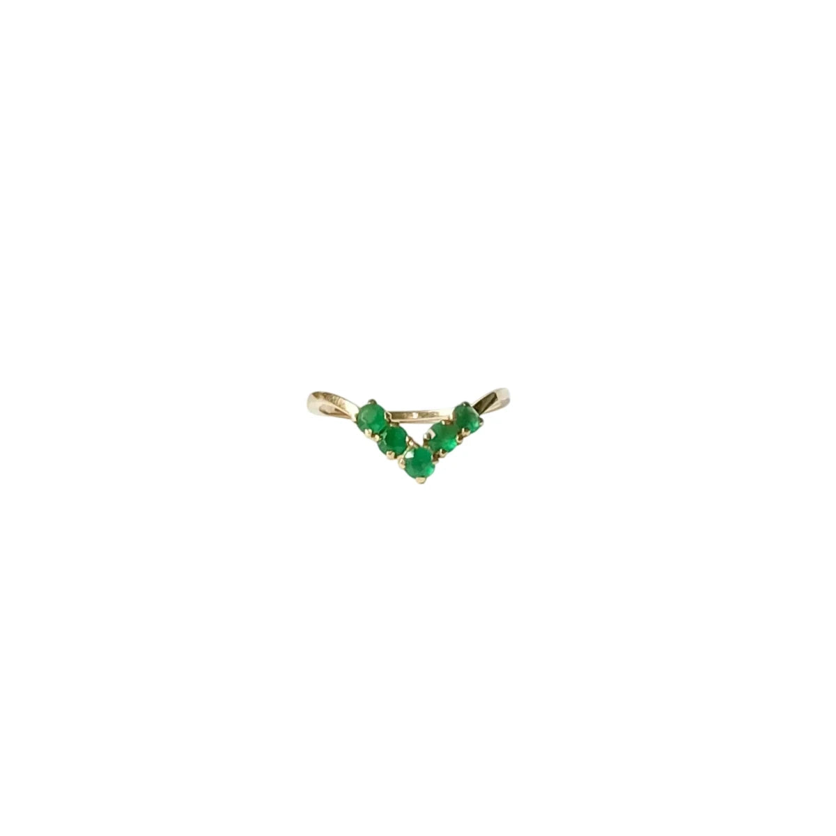 Bague Alliance en or jaune et émeraudes - Castafiore