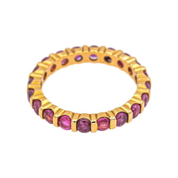 Bague Alliance en or jaune et rubis - Castafiore