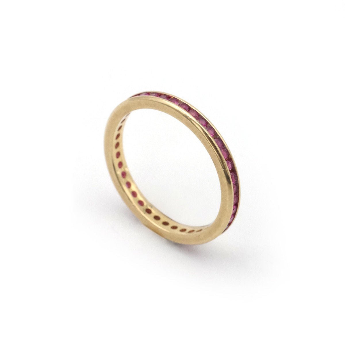 Bague Alliance en or jaune et rubis - Castafiore