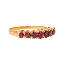 Bague Alliance en or jaune et rubis - Castafiore