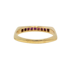 Bague Alliance en or jaune et rubis - Castafiore