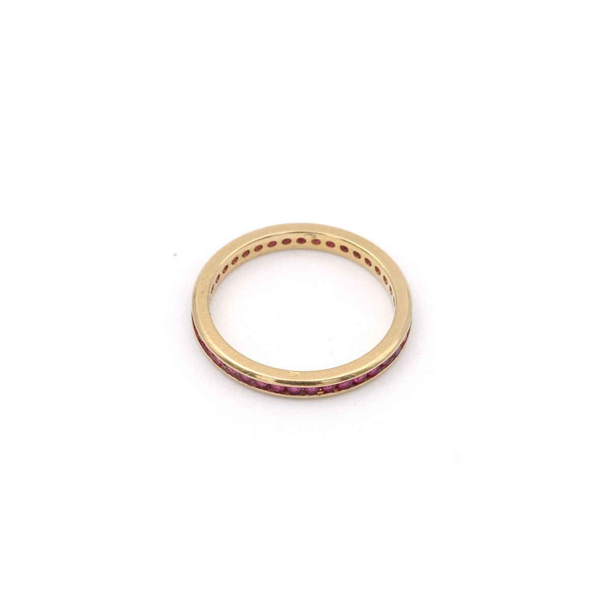 Bague Alliance en or jaune et rubis - Castafiore