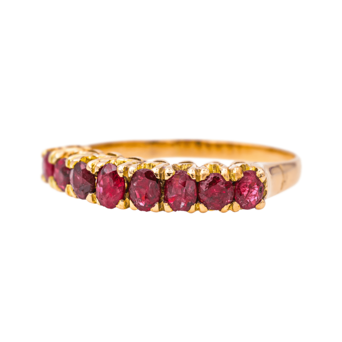 Bague Alliance en or jaune et rubis - Castafiore