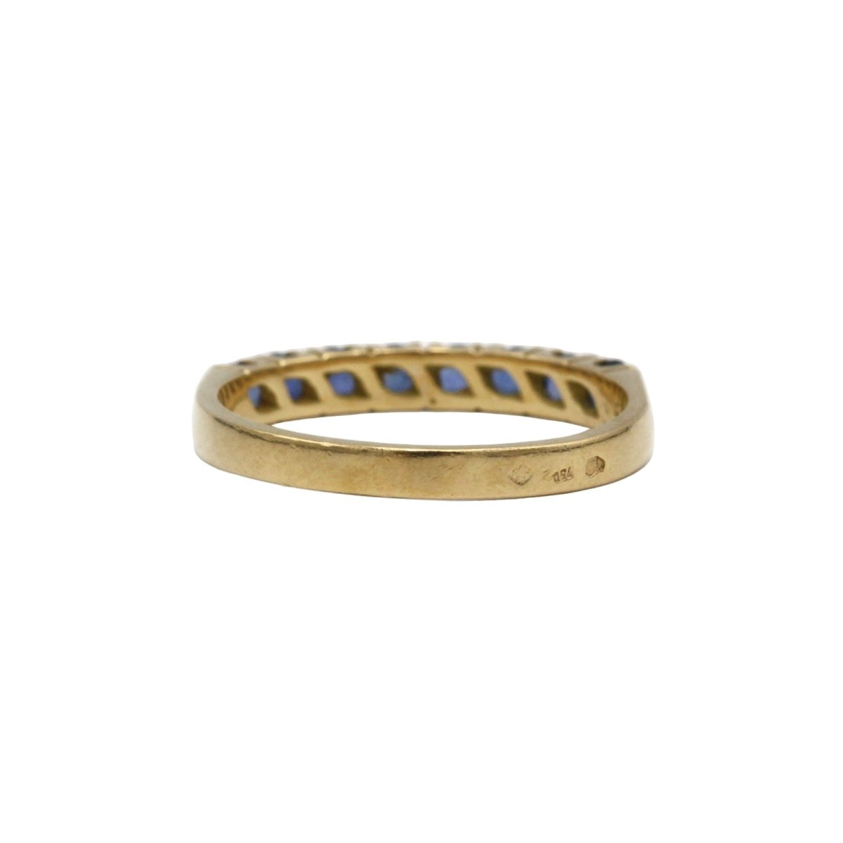 Bague Alliance en or jaune et saphirs - Castafiore