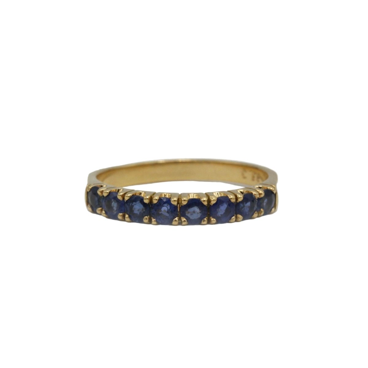 Bague Alliance en or jaune et saphirs - Castafiore