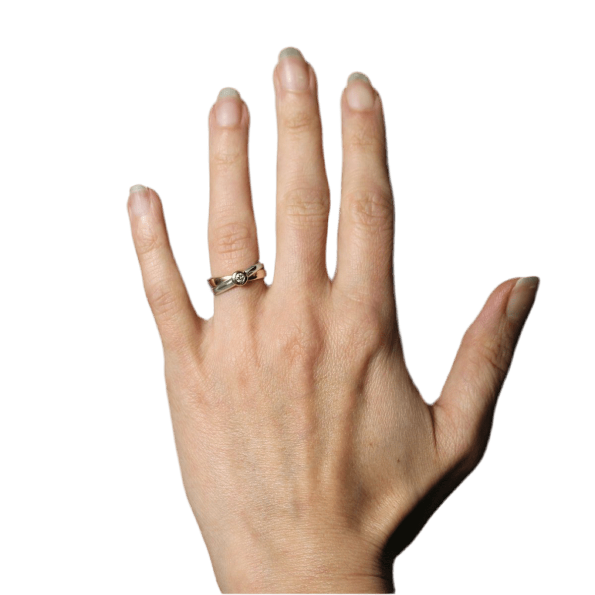 Bague Alliance en or jaune, or blanc et diamant - Castafiore